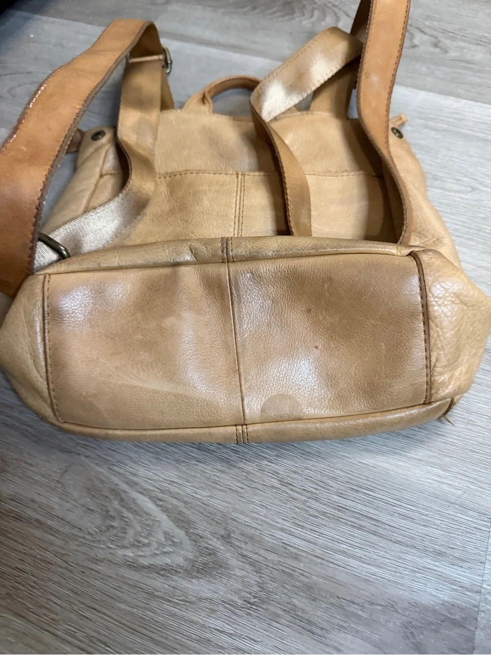 American Leather Co Tan Leather Backpack